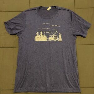 Hoo Doo Brewing Co Graphic Tee with Mountain and Van Design